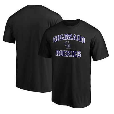 Men's  Black Colorado Rockies Heart & Soul T-Shirt