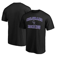 Men's  Black Colorado Rockies Heart & Soul T-Shirt