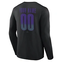 Men's Black Colorado Rockies Home Field Pop Personalized Name & Number Long Sleeve T-Shirt