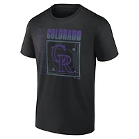 Men's Black Colorado Rockies Home Field Pop Personalized Name & Number T-Shirt