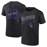 Men's Black Colorado Rockies  Hustle Personalized Name & Number T-Shirt