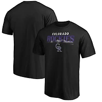 T-shirt noir pour homme, équipe Adrenaline des Rockies du Colorado