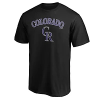 Men's  Black Colorado Rockies Team Lockup T-Shirt