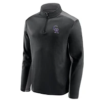 Men's Black Colorado Rockies Team Primary Logo Quarter-Zip Jacket