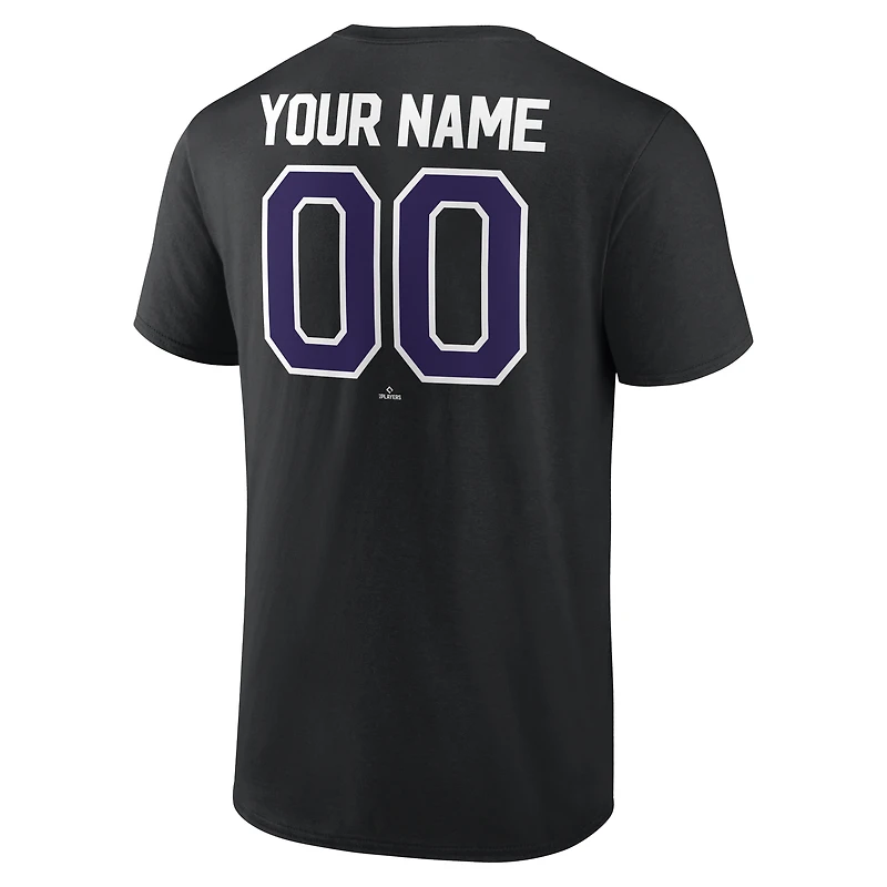 T-shirt personnalisé noir pour homme, série de victoires des Rockies du Colorado