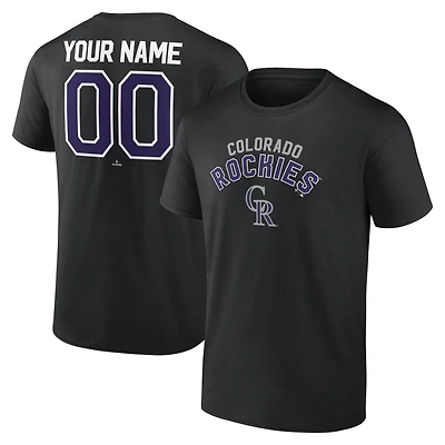 Men's Black Colorado Rockies Winning Streak Custom T-Shirt