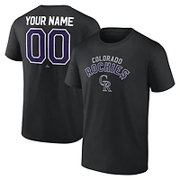 Men's Black Colorado Rockies Winning Streak Custom T-Shirt