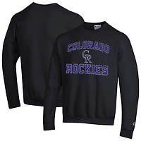 Sweat-shirt Champion noir Colorado Rockies Heart & Soul Powerblend pour homme