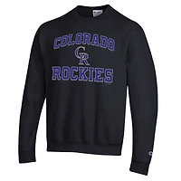 Men's Champion  Black Colorado Rockies Heart & Soul Powerblend Sweatshirt
