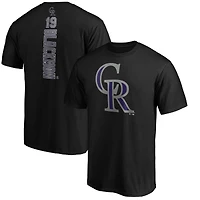 T-shirt Charlie Blackmon pour homme, meneur de jeu noir des Rockies du Colorado