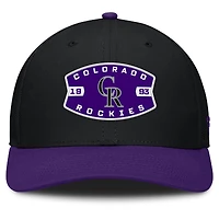 Casquette ajustable noire/violette pour homme Colorado Rockies Fanatics