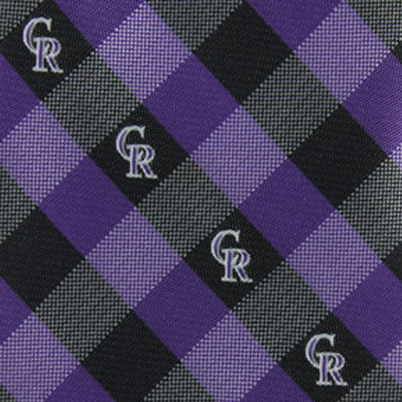 Men's Colorado Rockies Woven Checkered Tie