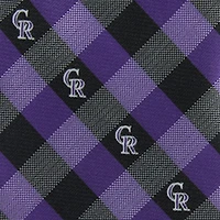Men's Colorado Rockies Woven Checkered Tie