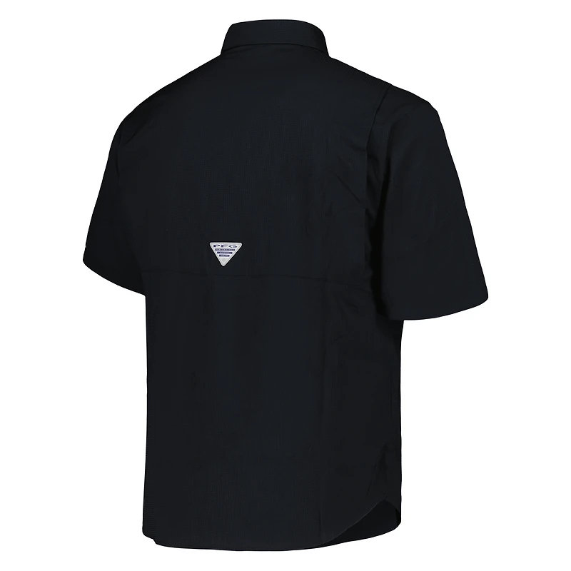 Men's Columbia Black Colorado Rockies Tamiami Omni-Shade Button-Down Shirt