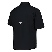 Men's Columbia Black Colorado Rockies Tamiami Omni-Shade Button-Down Shirt