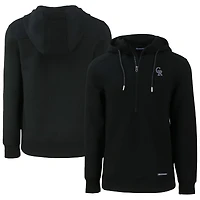 Sweat à capuche recyclé demi-zip Roam Eco pour homme, noir, des Colorado Rockies de Cutter & Buck