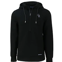 Sweat à capuche recyclé demi-zip Roam Eco pour homme, noir, des Colorado Rockies de Cutter & Buck