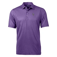 Men's Cutter & Buck Purple Colorado Rockies Big Tall Pike Banner Print Polo