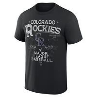 Men's Darius Rucker Collection by Fanatics  Black Colorado Rockies Beach Splatter T-Shirt