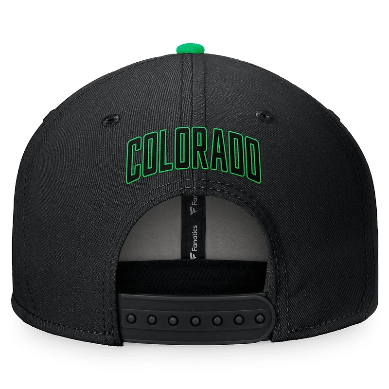 Men's Fanatics Black/Kelly Green Colorado Rockies Lucky Snapback Hat