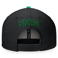 Men's Fanatics Black/Kelly Green Colorado Rockies Lucky Snapback Hat