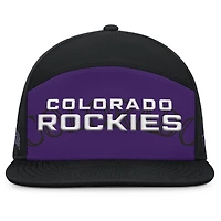 Men's Fanatics Black/Purple Colorado Rockies Clubhouse Splitter Snapback Hat