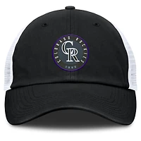 Men's Fanatics Black/White Colorado Rockies Averies Adjustable Hat