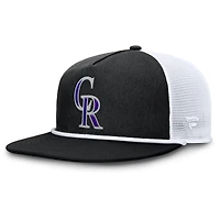 Casquette snapback Fanatics noire/blanche pour homme Colorado Rockies Clubhouse Change Up