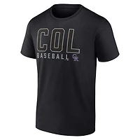 Ensemble de deux t-shirts combo Fanatics pour hommes, noir/blanc, Colorado Rockies