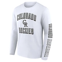 Men's Fanatics Black/White Colorado Rockies Two-Pack Combo T-Shirt Set