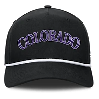 Men's Fanatics Black Colorado Rockies Clubhouse Foul Ball A-Frame Adjustable Hat