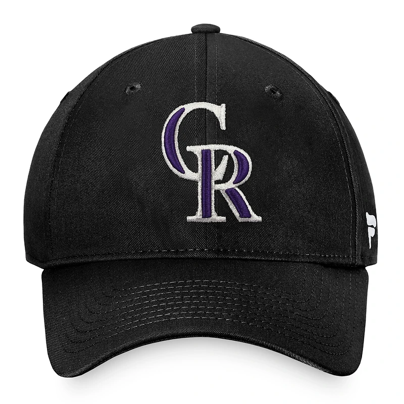 Men's Fanatics Black Colorado Rockies Core Adjustable Hat