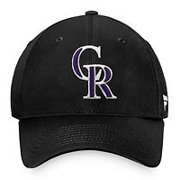 Men's Fanatics Black Colorado Rockies Core Adjustable Hat