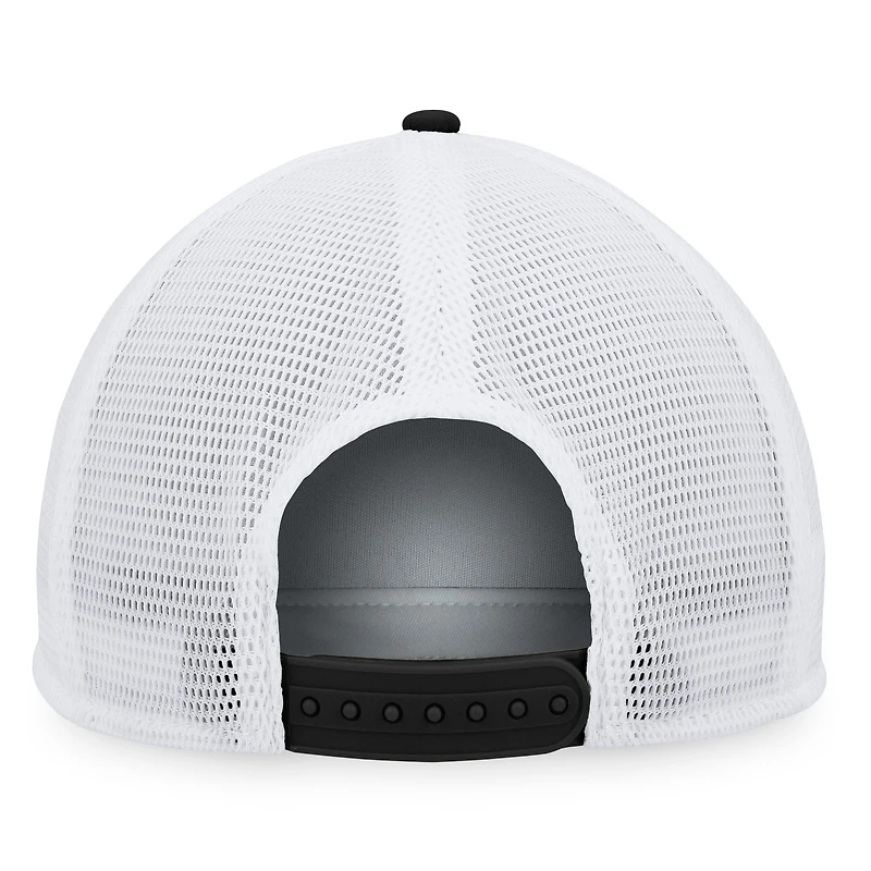 Casquette Snapback de camionneur en mousse avec patch frontal en mousse Fanatics pour hommes, noire des Colorado Rockies