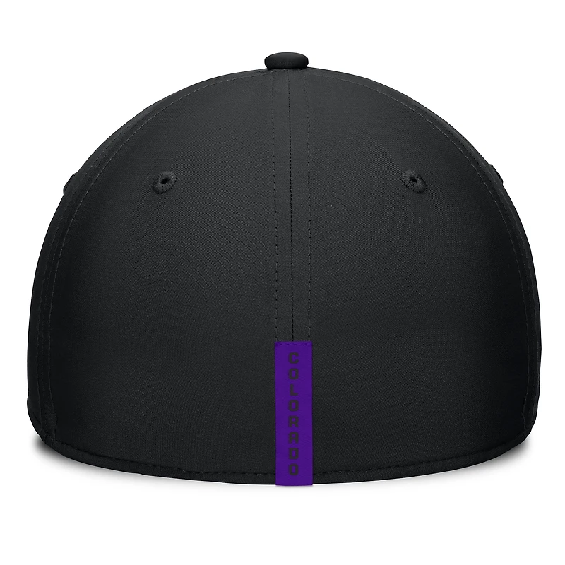 Men's Fanatics Black Colorado Rockies Fundamental Tag Flex Hat