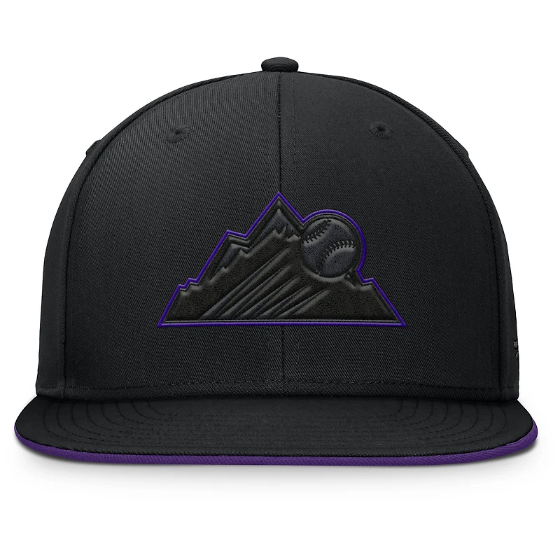 Men's Fanatics  Black Colorado Rockies Glint Snapback Hat