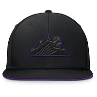 Men's Fanatics  Black Colorado Rockies Glint Snapback Hat