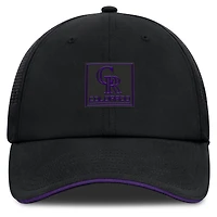Men's Fanatics Black Colorado Rockies Level Up Driver Adjustable Hat