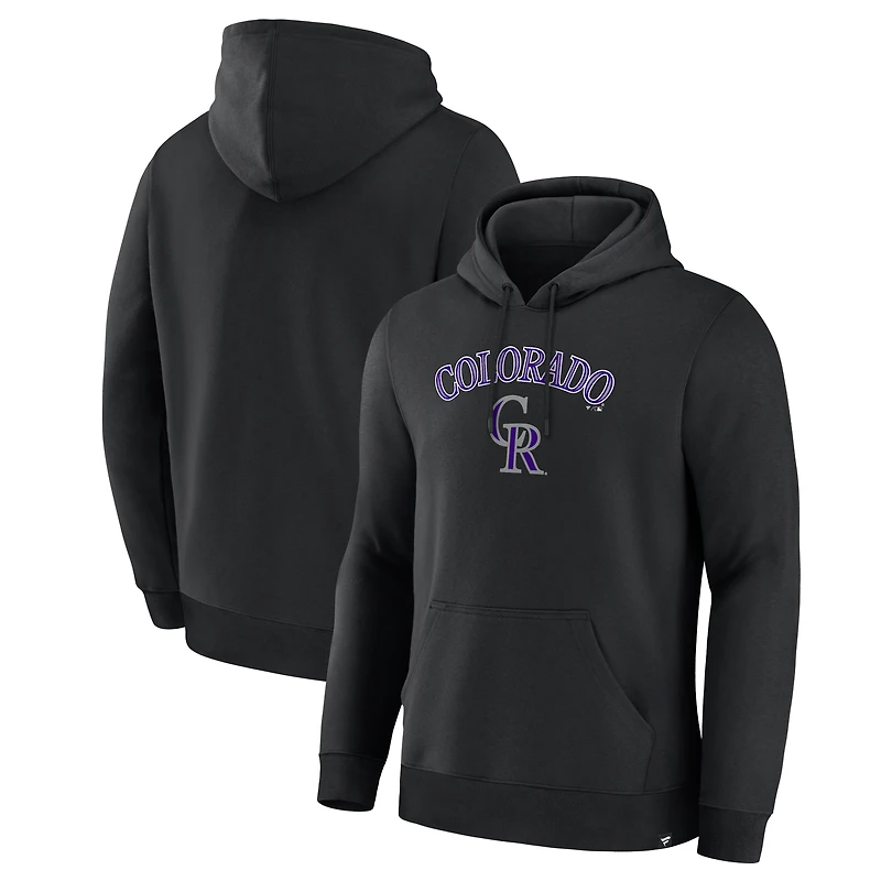 Sweat à capuche noir pour homme Fanatics Colorado Rockies Lock-Up Legacy