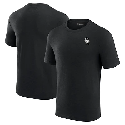 T-shirt noir à manches courtes en modal Fanatics Colorado Rockies pour hommes