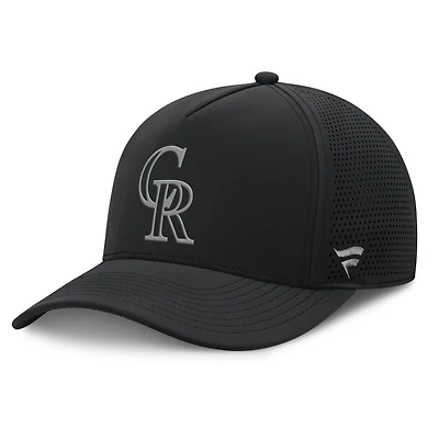 Casquette ajustable perforée noire Colorado Rockies pour homme de Fanatics