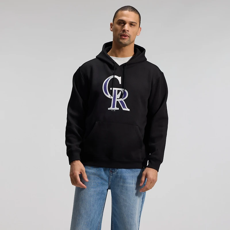 Sweat à capuche Fanatics noir pour homme, logo principal Colorado Rockies Legacy
