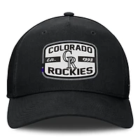Casquette Snapback de camionneur A-Frame Fanatics pour hommes, noire, Colorado Rockies Team Patch