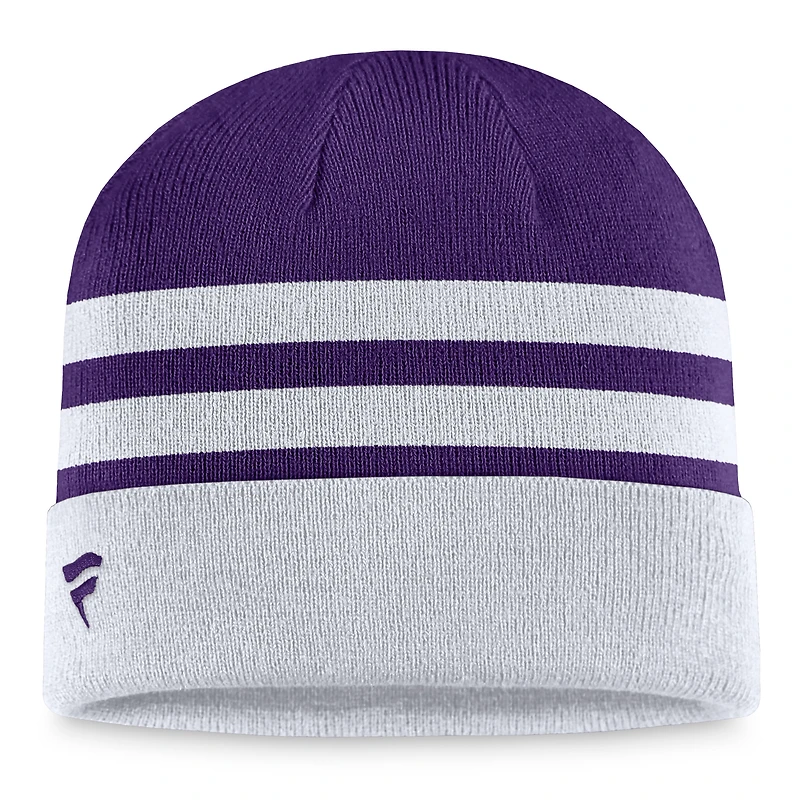 Bonnet en tricot à revers Fanatics gris Colorado Rockies pour hommes