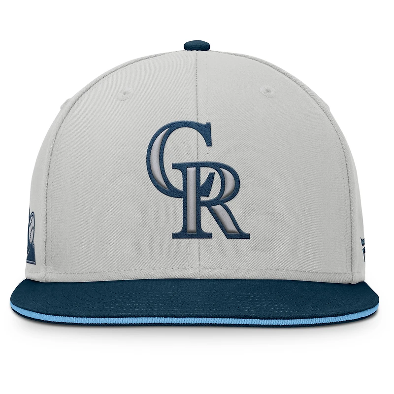 Men's Fanatics Gray Colorado Rockies Knuckleball Snapback Hat