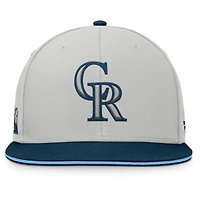 Men's Fanatics Gray Colorado Rockies Knuckleball Snapback Hat