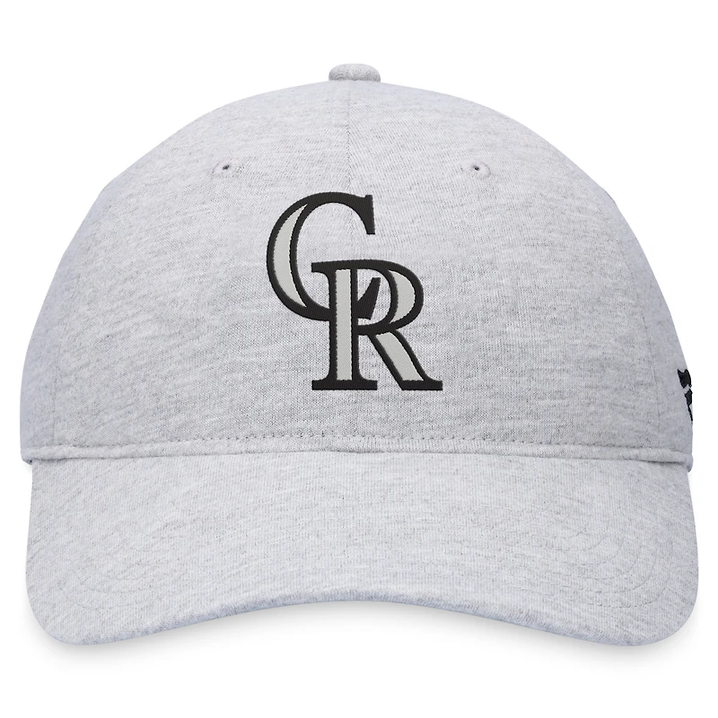 Men's Fanatics Gray Colorado Rockies Logo Adjustable Hat