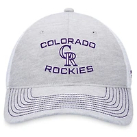 Casquette réglable gris Colorado Rockies Trucker Fanatics pour hommes