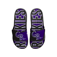 Men's FOCO Colorado Rockies Logo Gel Slide Sandals