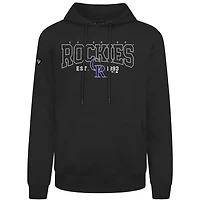 Men's Levelwear Black Colorado Rockies Accolade Podium Textbook Pullover Hoodie